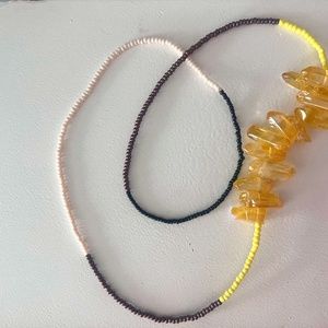 Handcrafted Yellow Crystal Beaded Waist Accessory